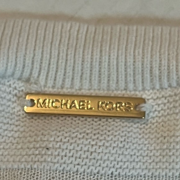 MICHAEL MICHAEL KORS Sz XL Sheer Stripe Long Sleeve Sweater Top - Picture 8 of 10